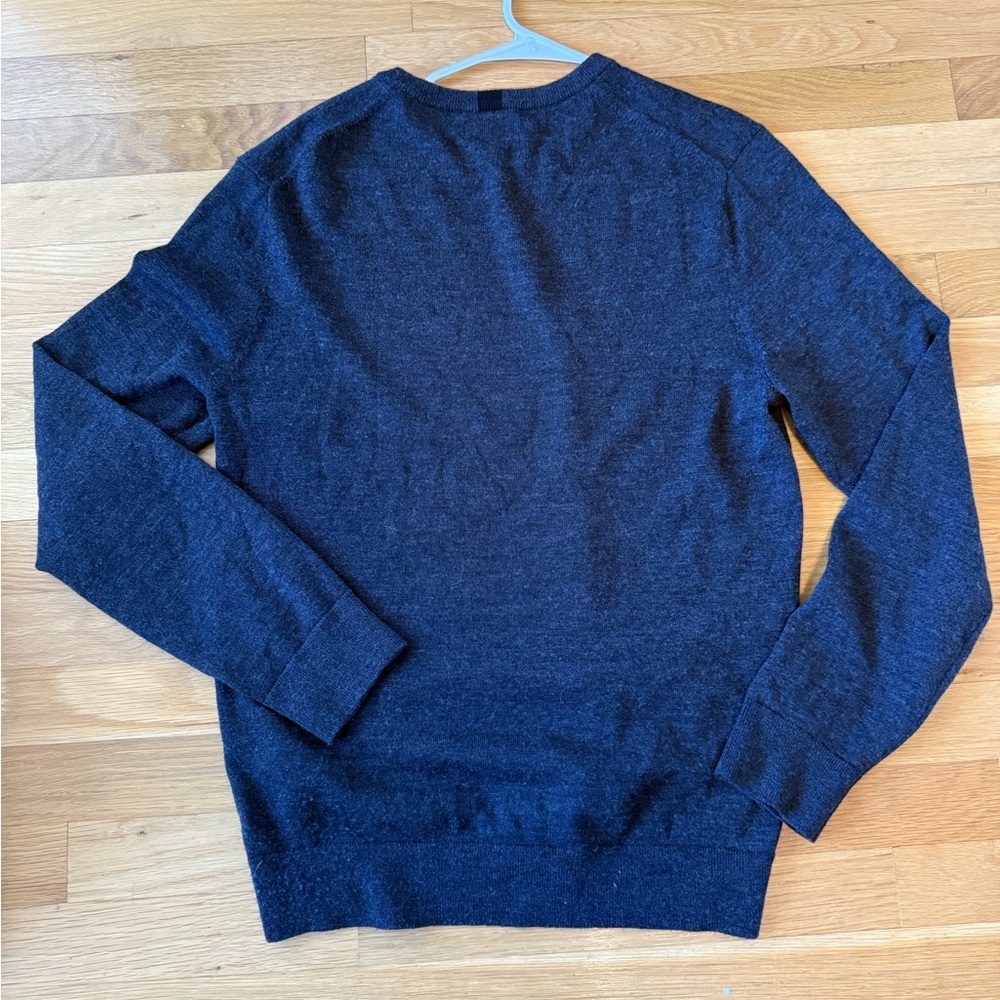 Club Monaco 100% Wool Crewneck Sweater Charcoal Grey Men's M - Picture 5 of 7